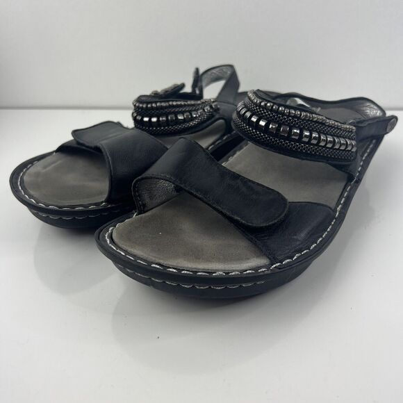 Algeria By PG Lite Sandals Black Size 40 Size 9.5 US - Picture 1 of 6